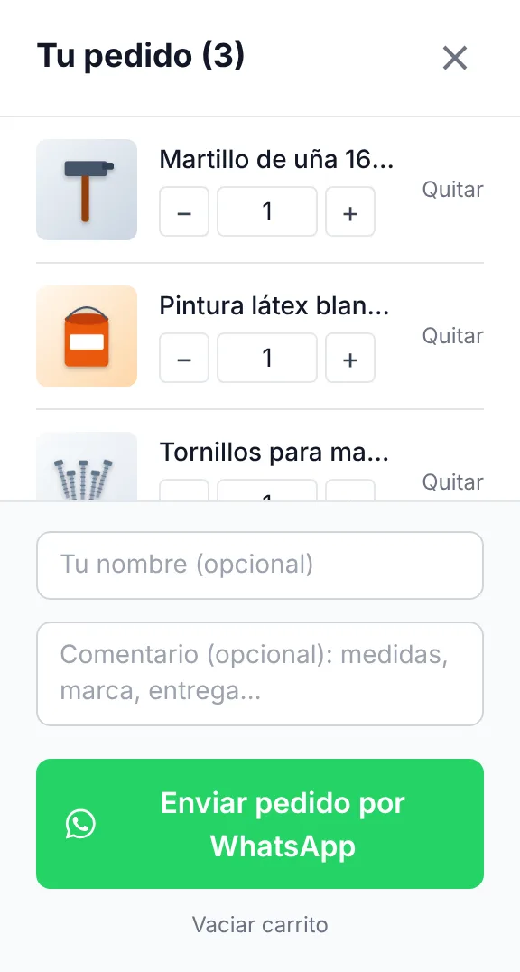 Pedido por WhatsApp